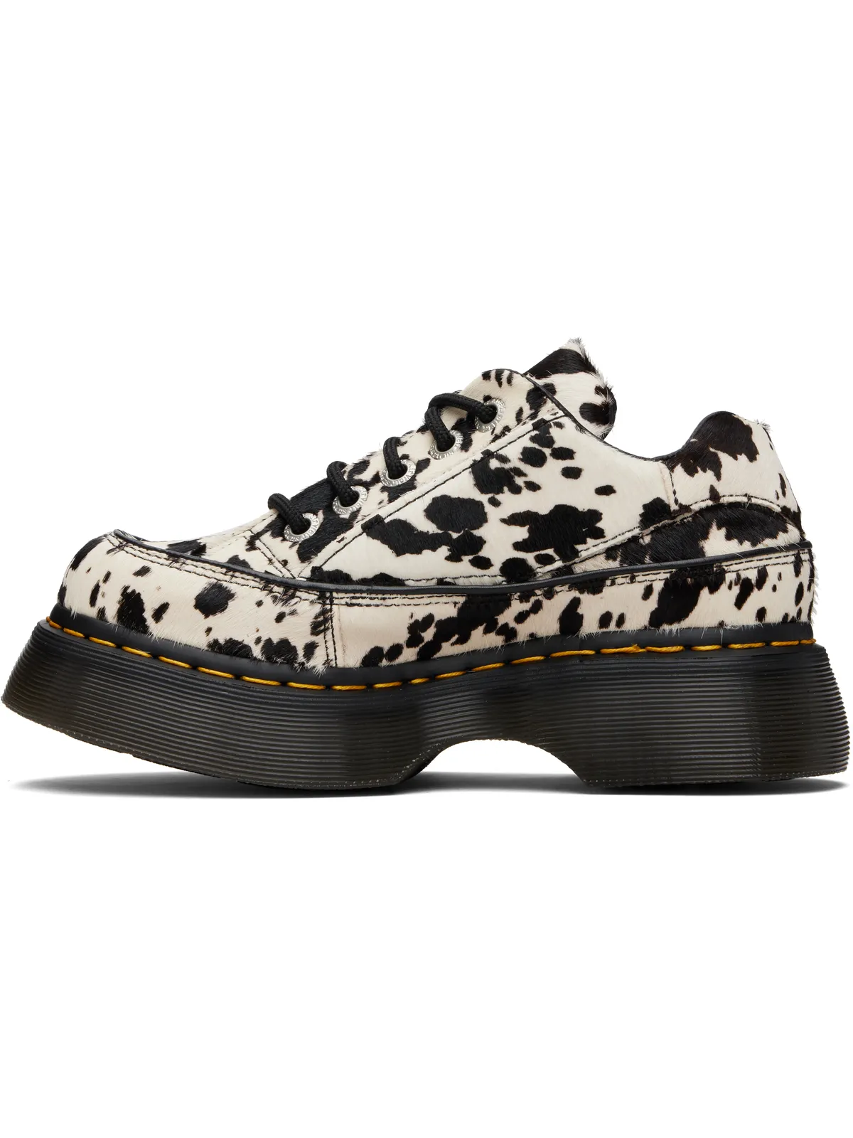 Dr. Martens Buzz 5-Eye Dalmatian Hair On Leather ダービー - 画像3