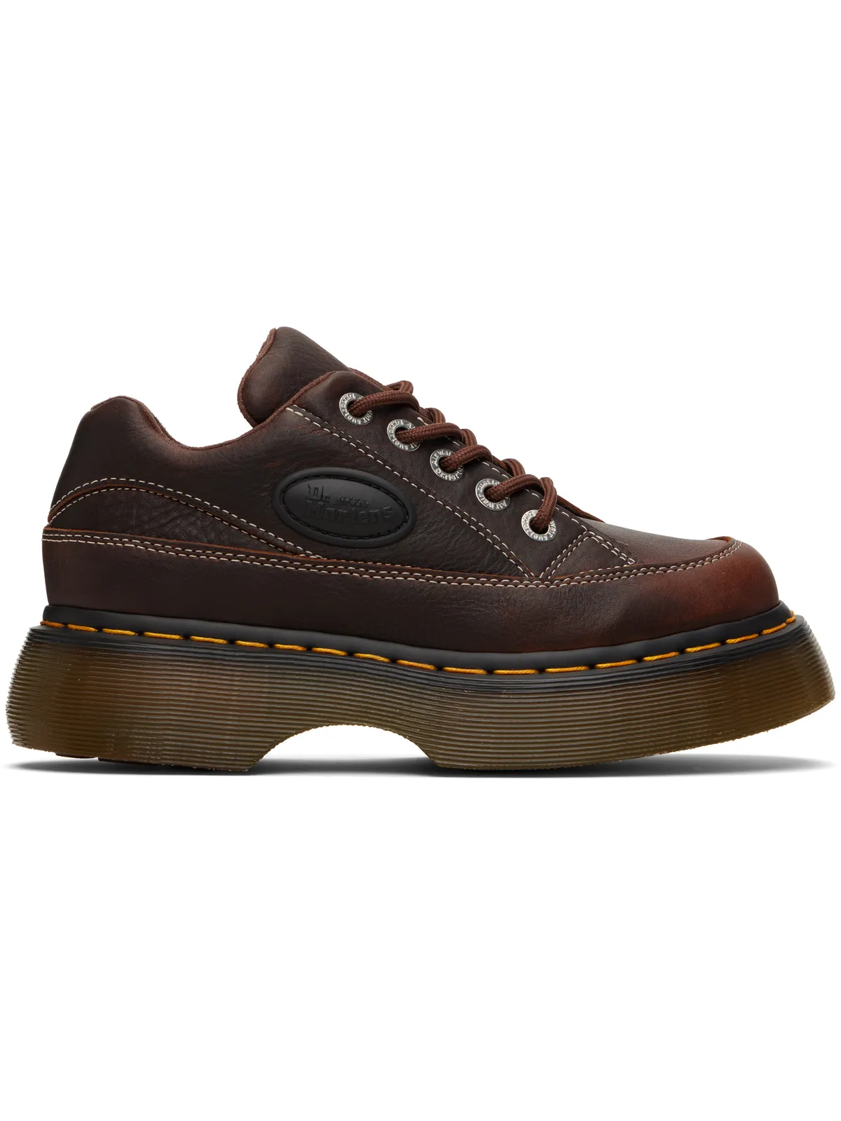Dr. Martens Buzz 5-Eye Grizzly レザー ダービー - 画像1
