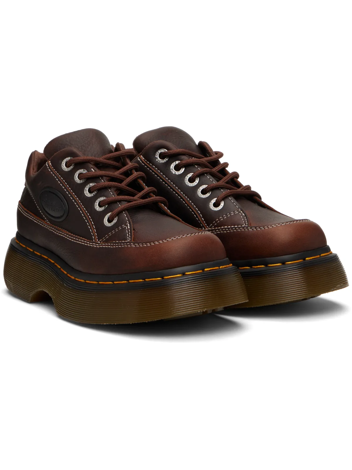 Dr. Martens Buzz 5-Eye Grizzly レザー ダービー - 画像4