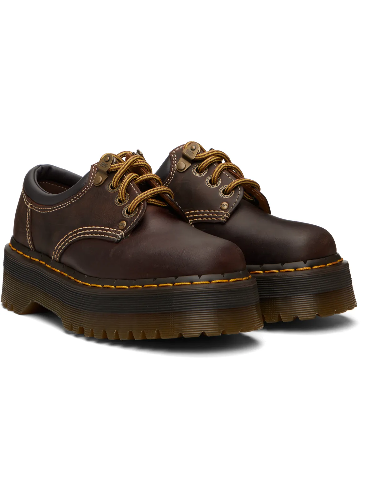 Dr. Martens 8053 Arc レザー プラットフォーム カジュアル ダービー - 画像4