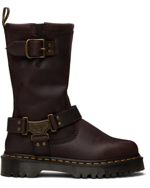 Dr. Martens Anistone Hi レザー バイカーブーツ - サムネイル1