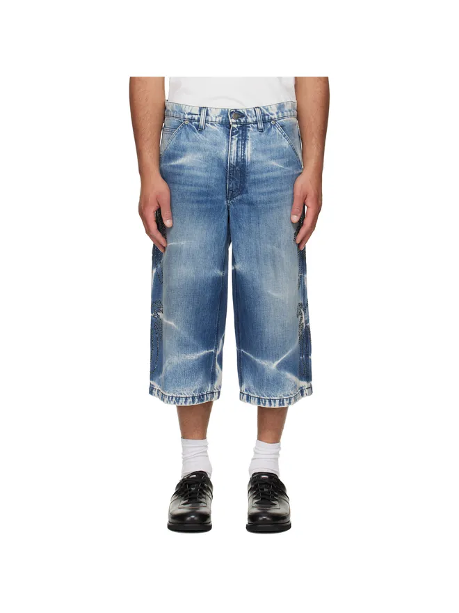 COÛT DE LA LIBERTÉ COÛT DE LA LIBERTÉ Grayson Cripsy Denim Palm Devils ペインター ショートパンツの商品画像
