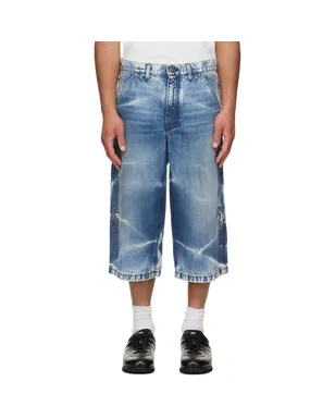 COÛT DE LA LIBERTÉ Grayson Cripsy Denim Palm Devils ペインター ショートパンツ - サムネイル1
