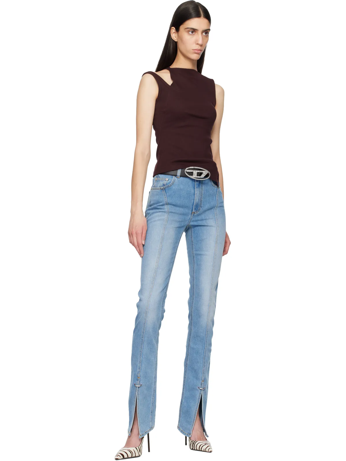 Diesel B-1dr Strass ベルト - 画像2