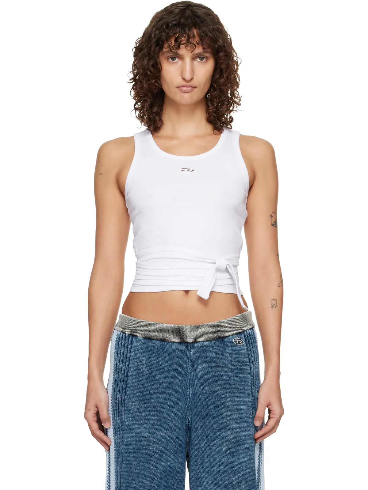 Diesel ラップアラウンド クロップド タンクトップ - 画像1