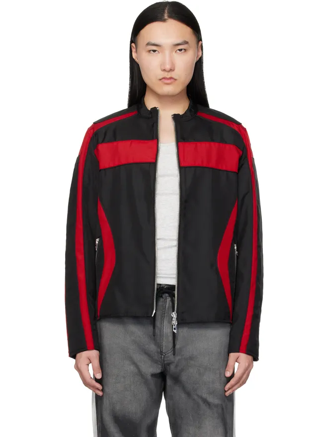 Diesel Diesel Biker-Style Colour-Block キャンバス ジャケットの商品画像