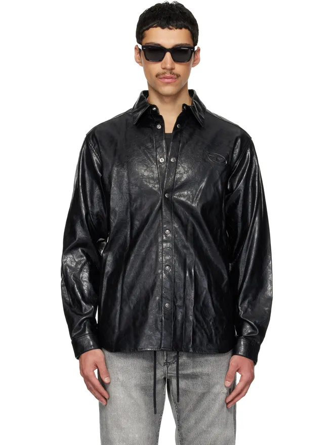 Diesel Diesel S-Simply-Qmbu フェイクレザー シャツの商品画像