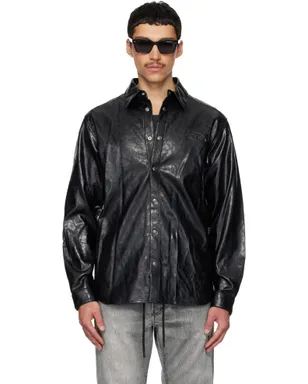 Diesel S-Simply-Qmbu フェイクレザー シャツ - サムネイル1