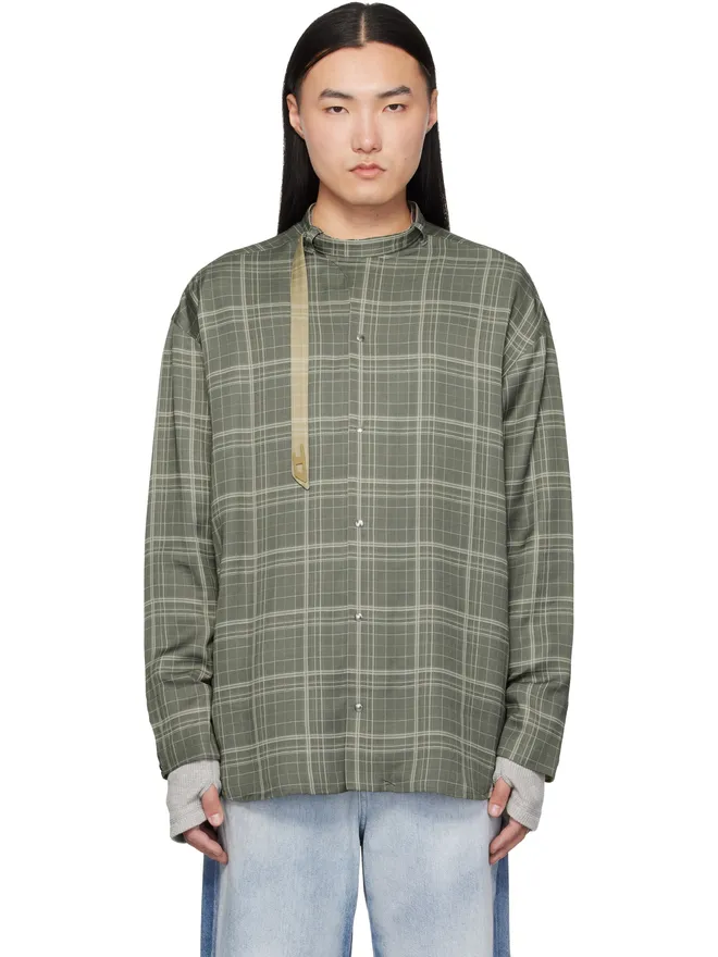 Diesel Diesel チェックサテン バイカーディテール シャツの商品画像