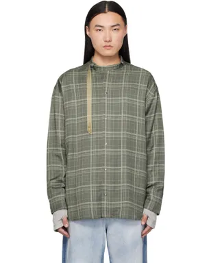 Diesel チェックサテン バイカーディテール シャツ - サムネイル1