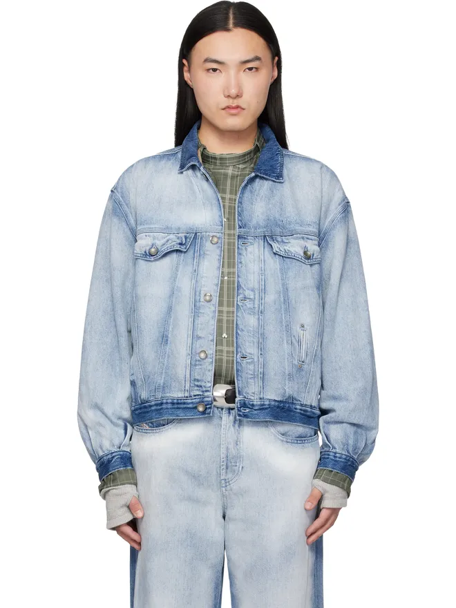 Diesel Diesel Skeleton ミディアムライト デニム トラッカージャケットの商品画像