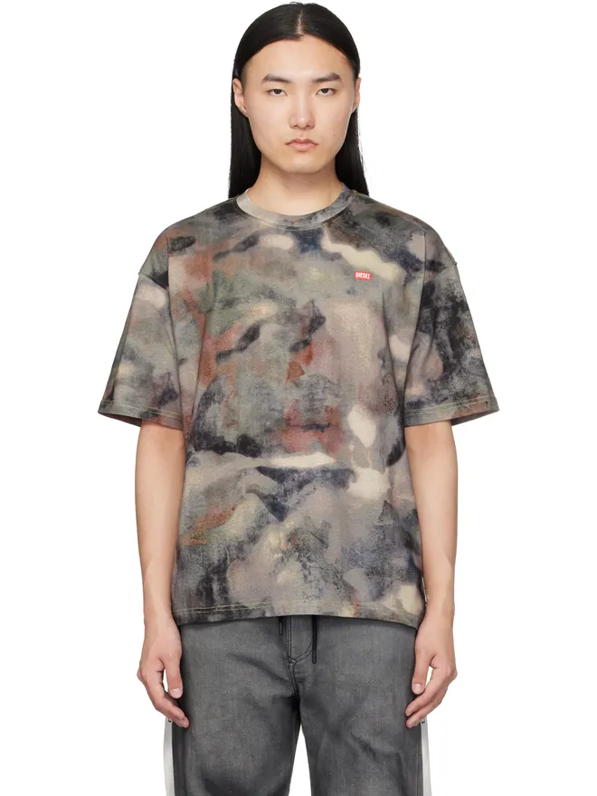 Diesel Diesel ヘビー コットン 迷彩 プリントTシャツの商品画像
