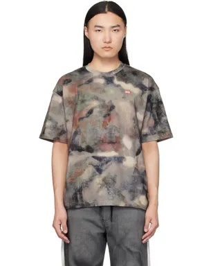Diesel ヘビー コットン 迷彩 プリントTシャツ - サムネイル1