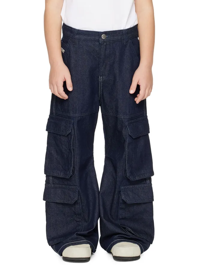 Diesel Diesel キッズ｜ D-Argjx-Cargo-S-J デニム カーゴパンツの商品画像