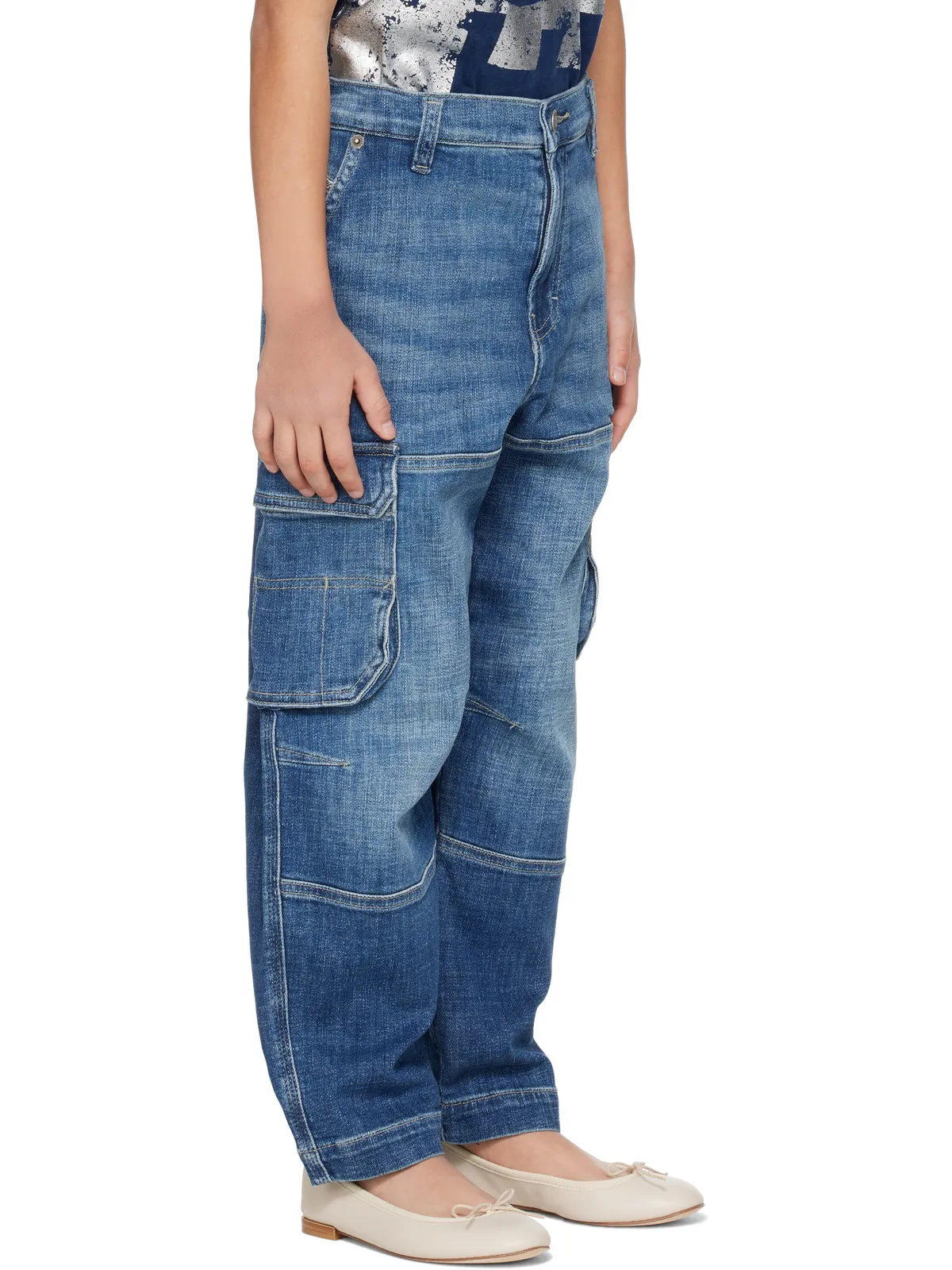 Diesel キッズ｜ D-Dave-Cargo-J デニム カーゴパンツ - 画像2