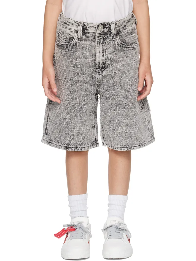 Diesel Diesel キッズ｜ Textured Finish デニムショートパンツの商品画像