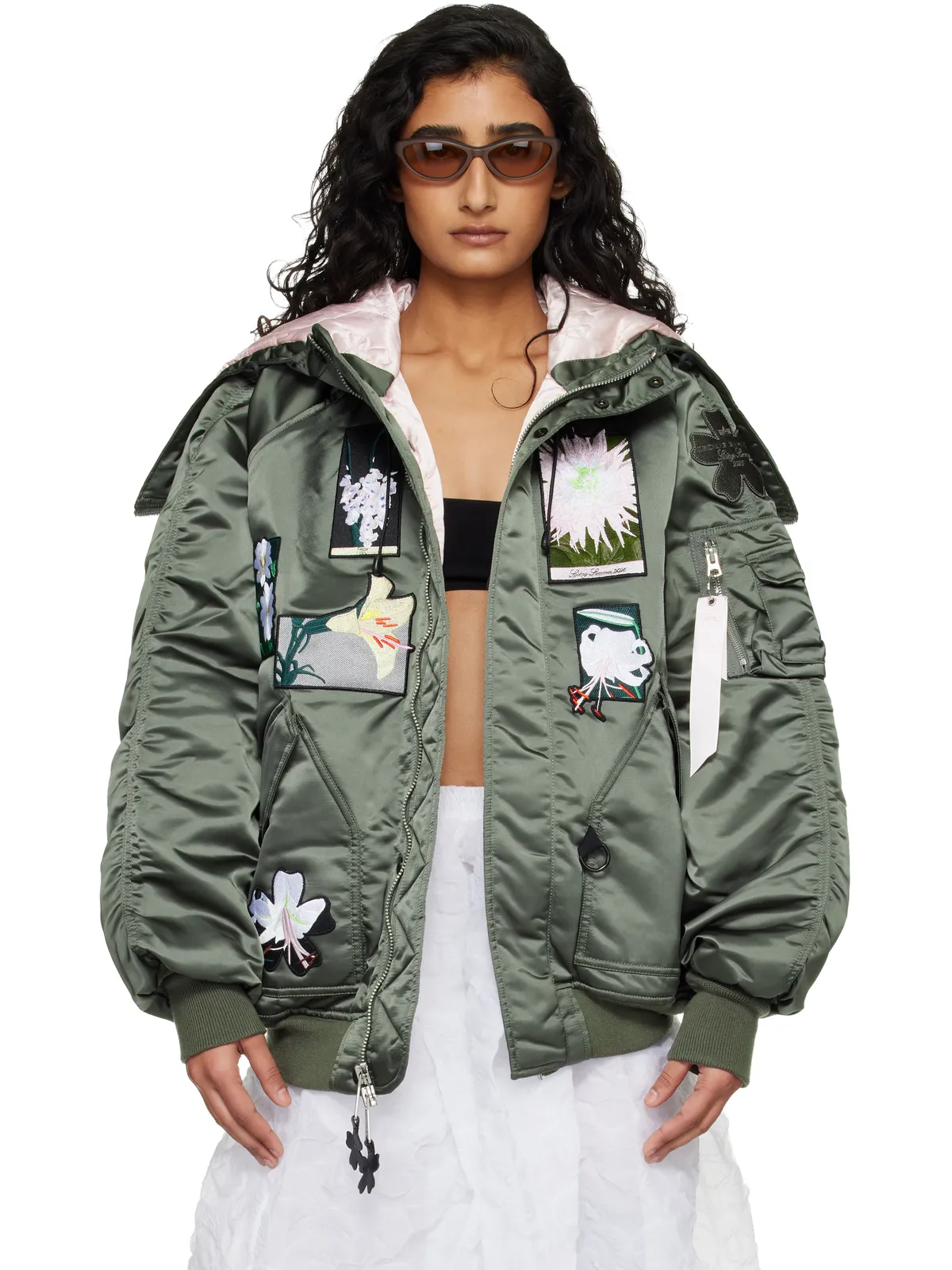 Cecilie Bahnsen Alpha Industries x Cecilie Bahnsen グリーン N-2B ボンバージャケット - 画像1