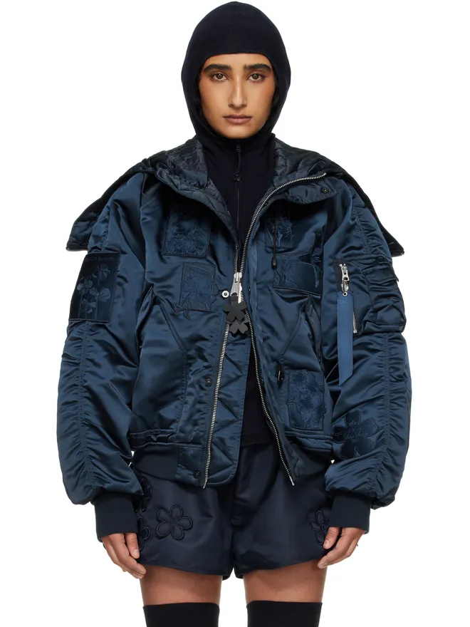 Cecilie Bahnsen Cecilie Bahnsen Alpha Industries x Cecilie Bahnsen ネイビー N-2B ボンバージャケットの商品画像