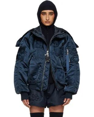 Cecilie Bahnsen Alpha Industries x Cecilie Bahnsen ネイビー N-2B ボンバージャケット - サムネイル1