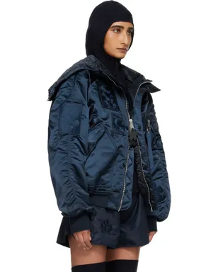 Cecilie Bahnsen Alpha Industries x Cecilie Bahnsen ネイビー N-2B ボンバージャケット - サムネイル2