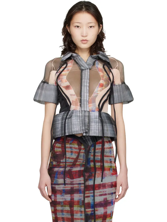 Ottolinger Ottolinger メッシュ パデッド ブラウスの商品画像