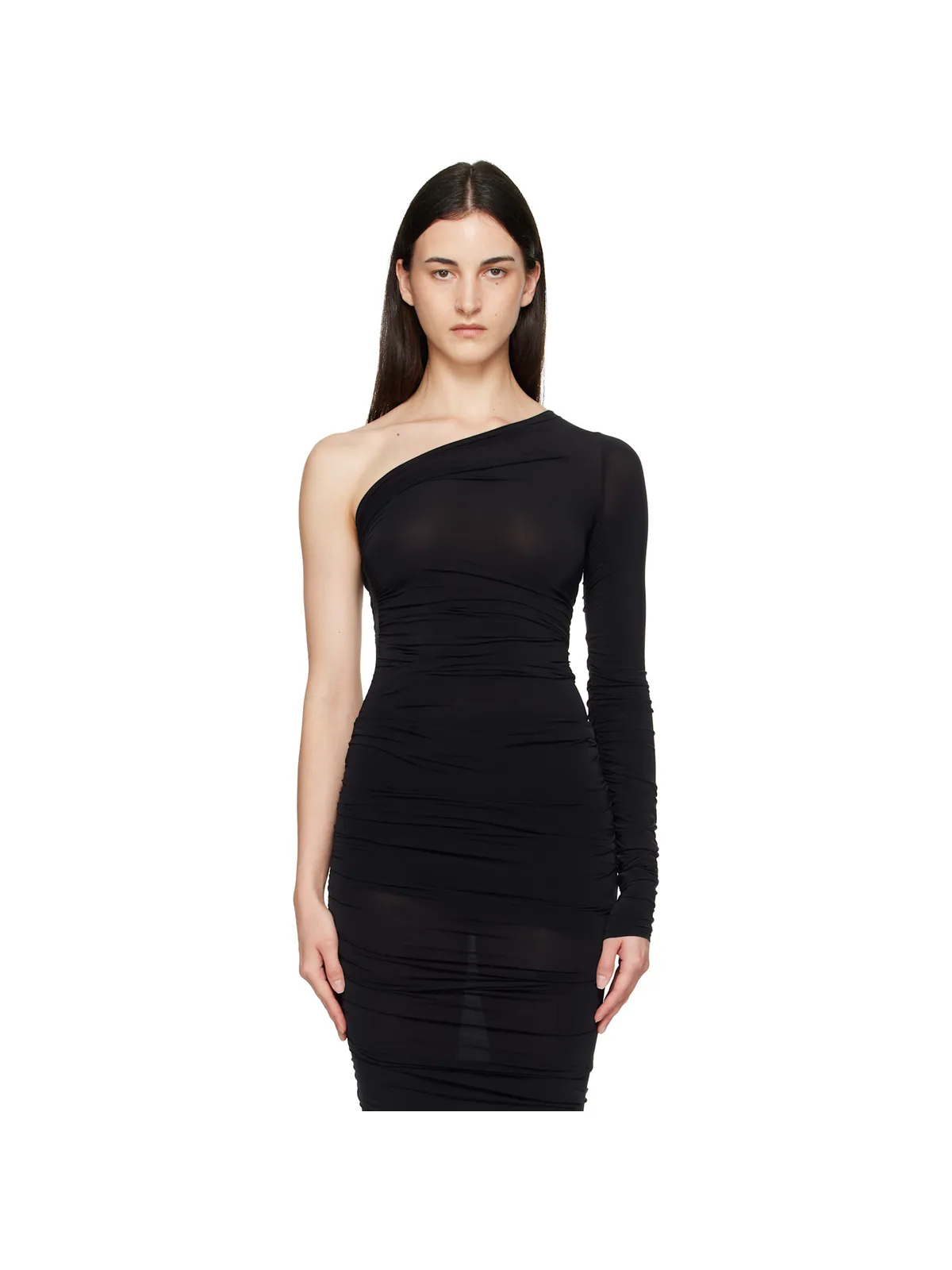 Wolford Sheer Drape String Body 長袖 ボディスーツ - 画像1