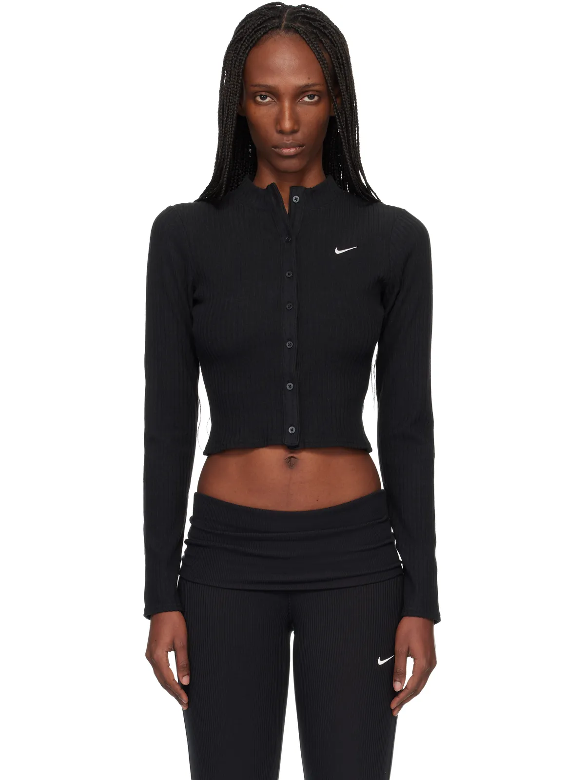 Nike Chill Knit Wide リブ カーディガン - 画像1
