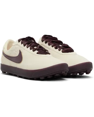 Nike オフホワイト＆バーガンディAstrograbber Leather SE スニーカー - サムネイル4