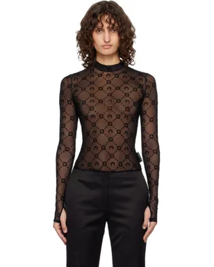 Marine Serre Moonogram Mesh Flock セカンドスキン トップス - サムネイル1