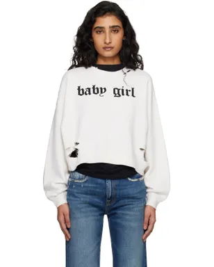 R13 'Baby Girl' クロップド クルーネック スウェットシャツ - サムネイル1