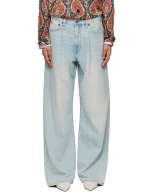 R13 Damon Pleated ワイドレッグ ジーンズ - サムネイル1