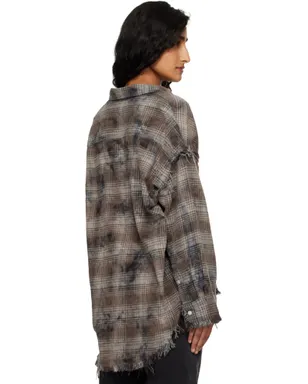 R13 Shredded Seam Drop Neck シャツ - サムネイル3