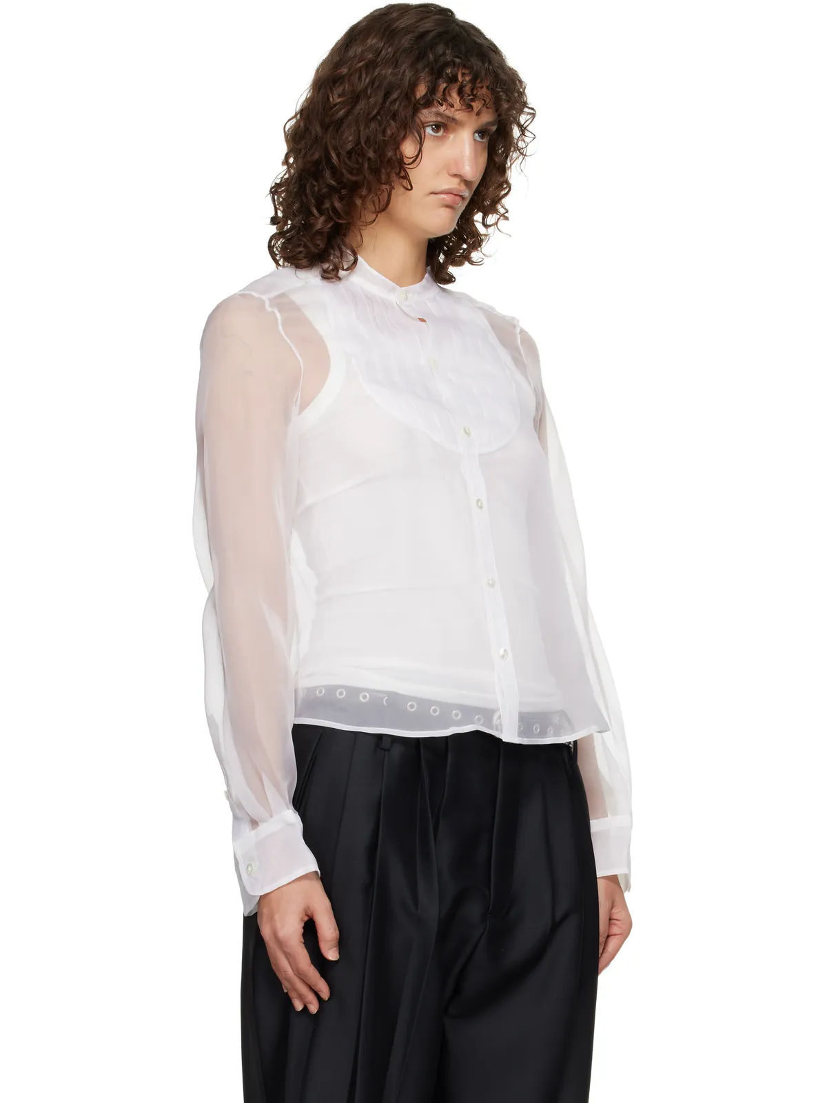 R13 Pleated Tuxedo Front シャツ - 画像2
