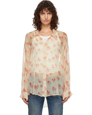 R13 Pintuck Drop Neck シャツ - サムネイル1
