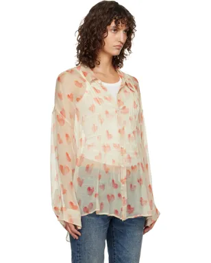R13 Pintuck Drop Neck シャツ - サムネイル2