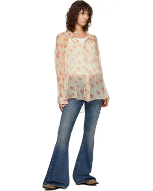 R13 Pintuck Drop Neck シャツ - サムネイル4