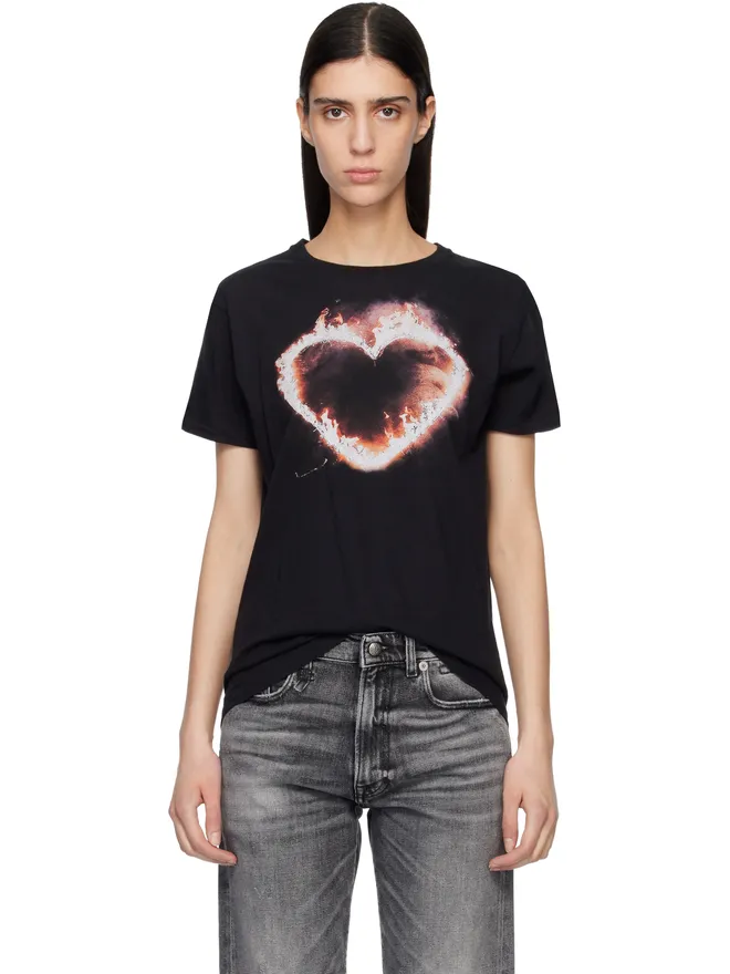 R13 R13 Flaming Heart Boy Tシャツの商品画像