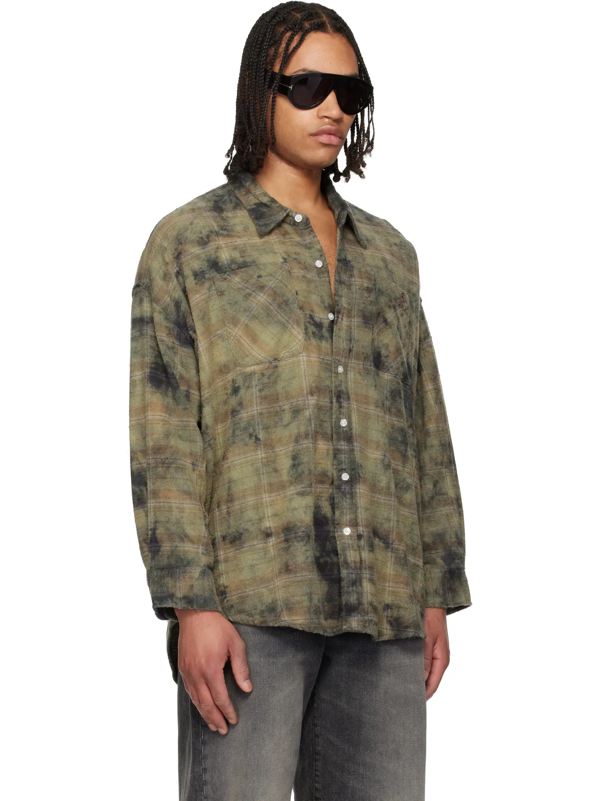 R13 Drop Neck ワークシャツ - 画像2