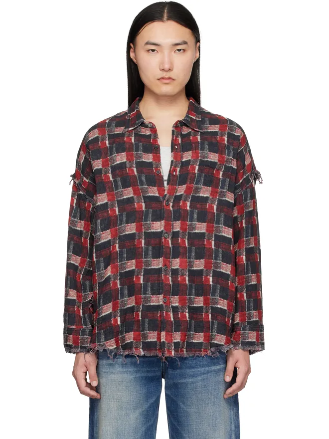 R13 R13 Shredded Seam リバーシブル ドロップネック シャツの商品画像