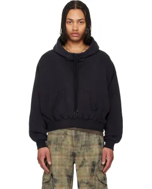 R13 Popover ファネルネック クロップド フーディ - サムネイル1