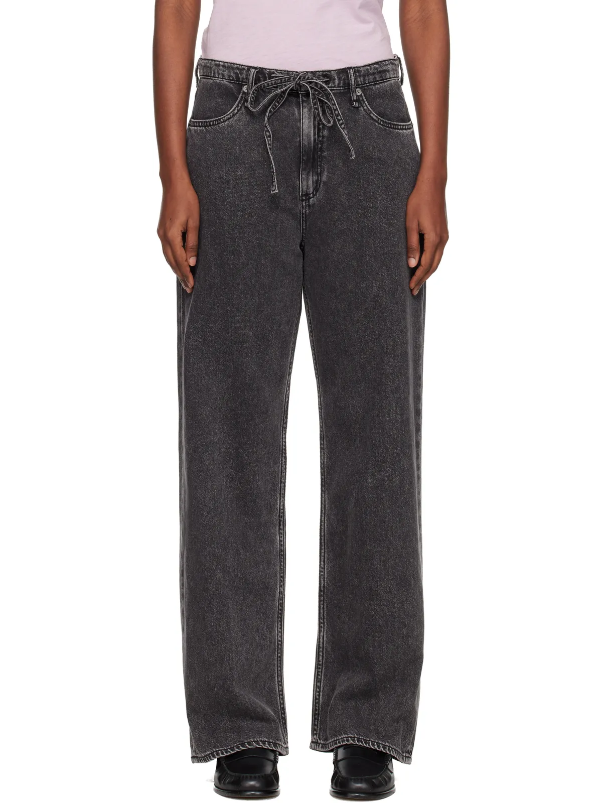 Rag & Bone Phoebe ワイドレッグ ドローストリング ジーンズ - 画像1