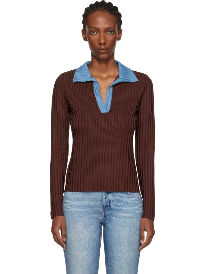 Rag & Bone Rag & Bone Natalia カラーブロック 長袖ポロシャツの商品画像