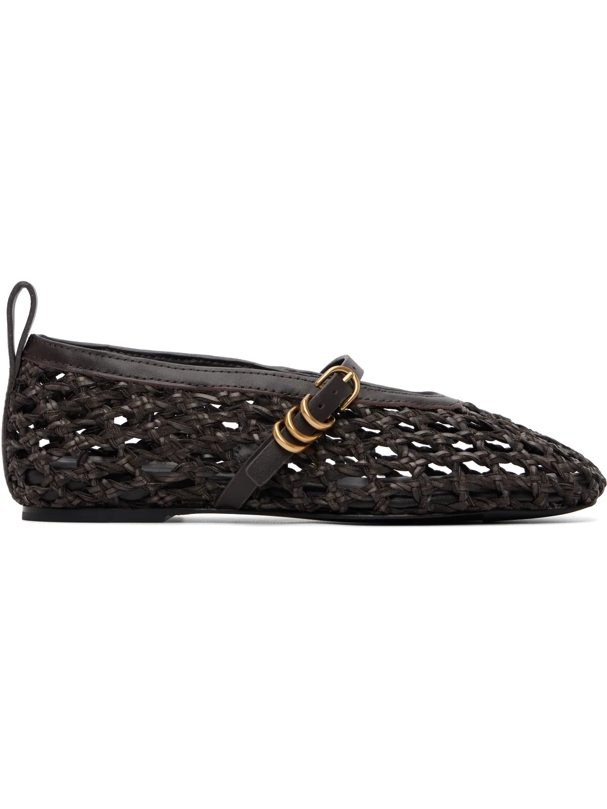 Rag & Bone Spire Woven メリージェーン フェイクレザー フラットシューズ - 画像1