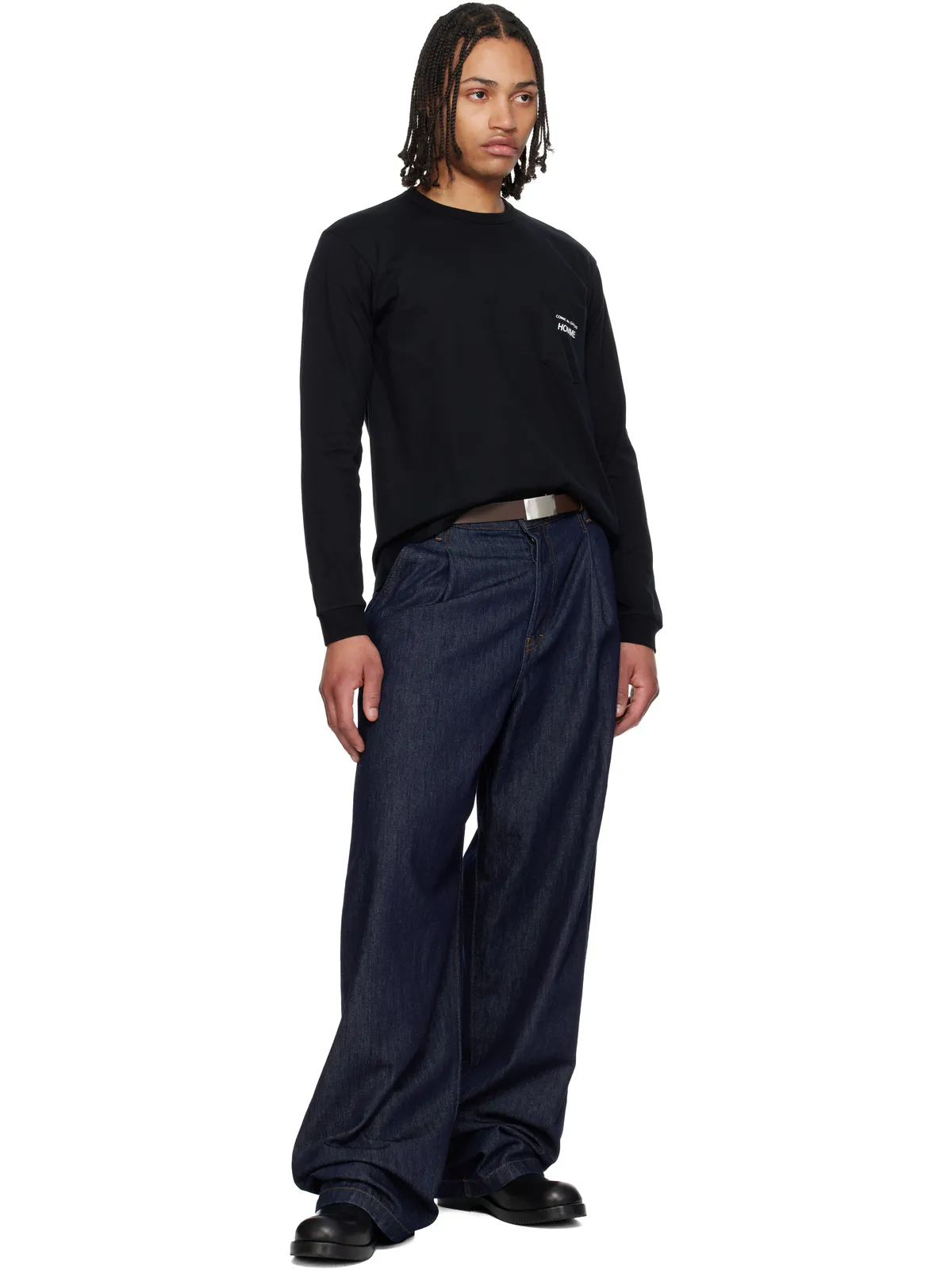 Comme des Garçons Homme Steer Oil Smooth 30 MM ベルト - 画像2