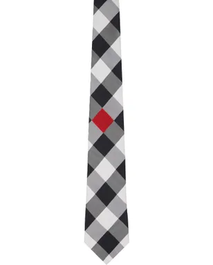 Comme des Garçons Homme Deux シルク ジオメトリック パターン ネクタイ - サムネイル1