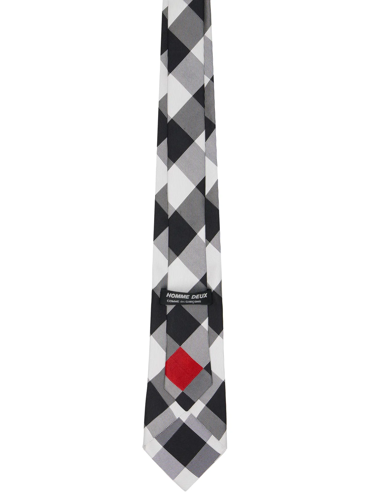 Comme des Garçons Homme Deux シルク ジオメトリック パターン ネクタイ - 画像2
