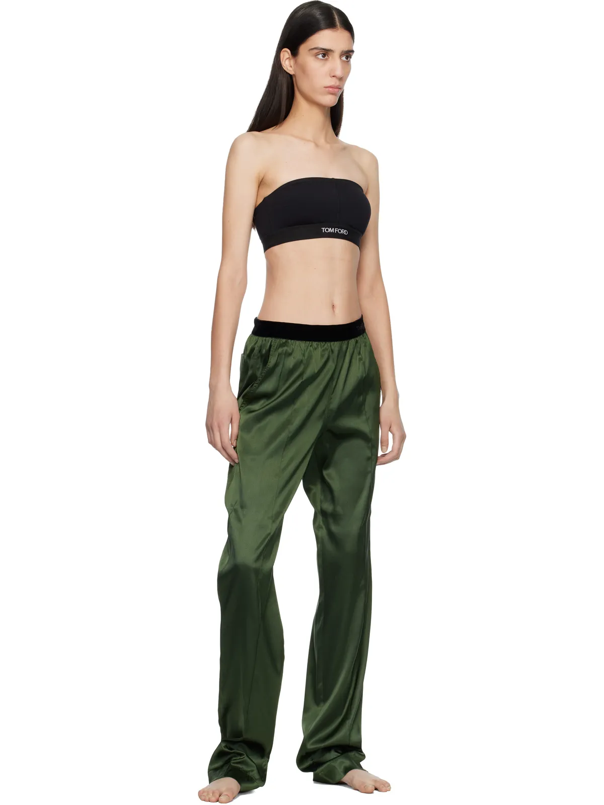 TOM FORD Stretch Silk Satin PJ ラウンジパンツ - 画像4