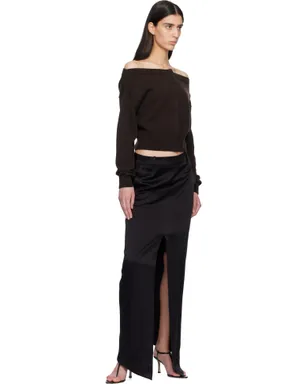 TOM FORD Crepe Envers Satin テーラード マキシスカート - サムネイル4
