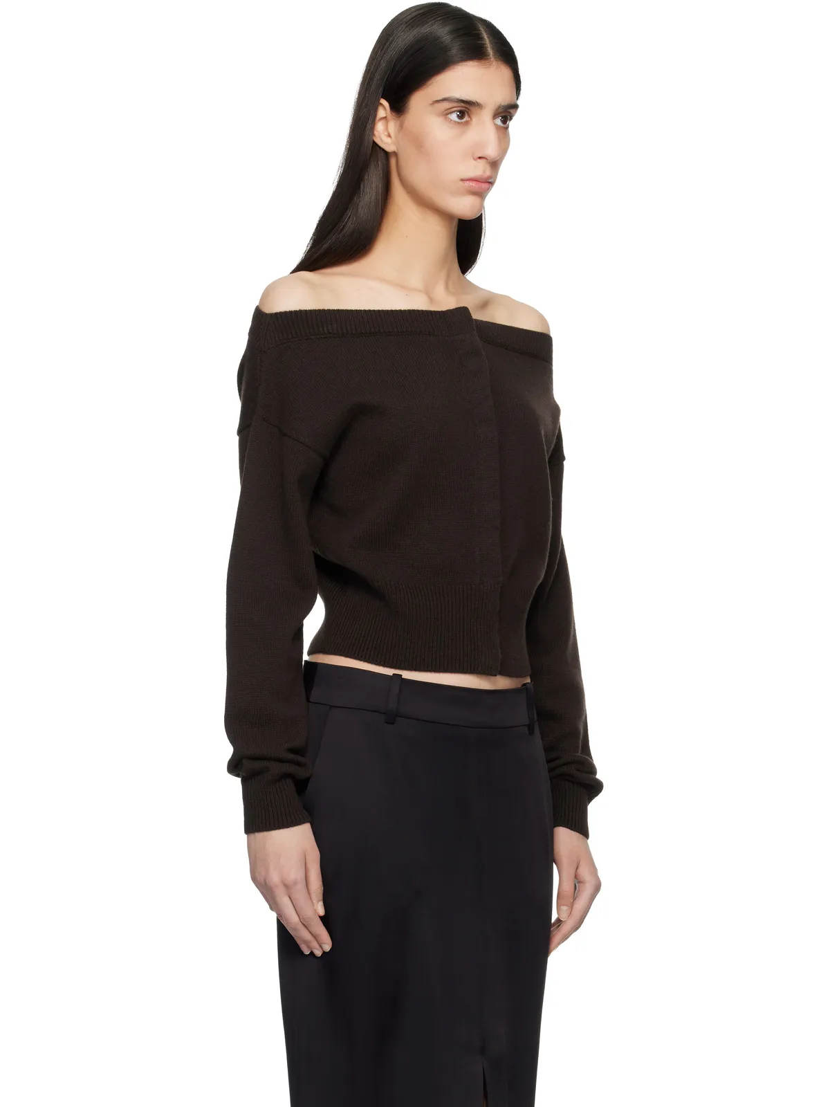 TOM FORD Soft Cashmere Open-Neck Shrunken カーディガン - 画像2
