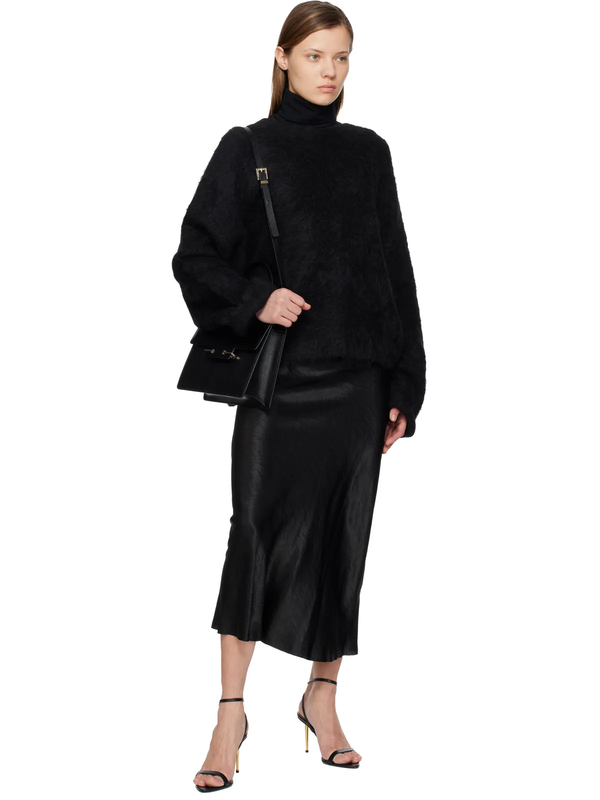 TOM FORD スモール Aube サプルレザー トップハンドル バッグ - 画像4